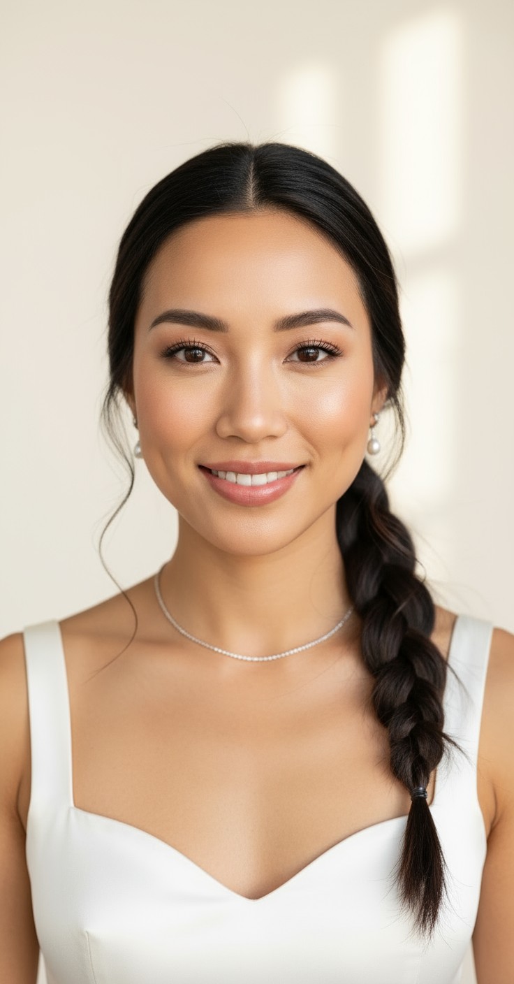 After French Braid Wedding Hair